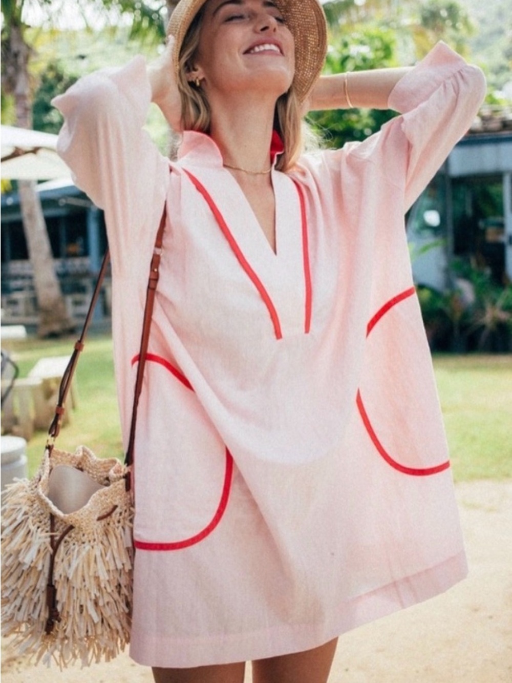 Pomander Place Pink Salt Lizzie Swim Coverup Vacation Resort Preppy (mix33)